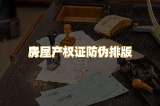 房屋产权证防伪排版
